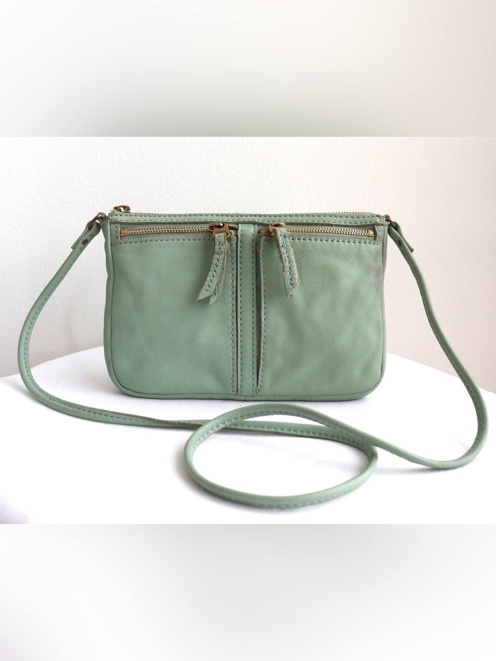 Fossil Mint Green Small Crossbody Erin Bag - Mini Handbag - Vintage Purse